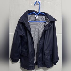Petit  Kids Unisex Navy Blue Hooded rain coat Size 5ans/108cm
